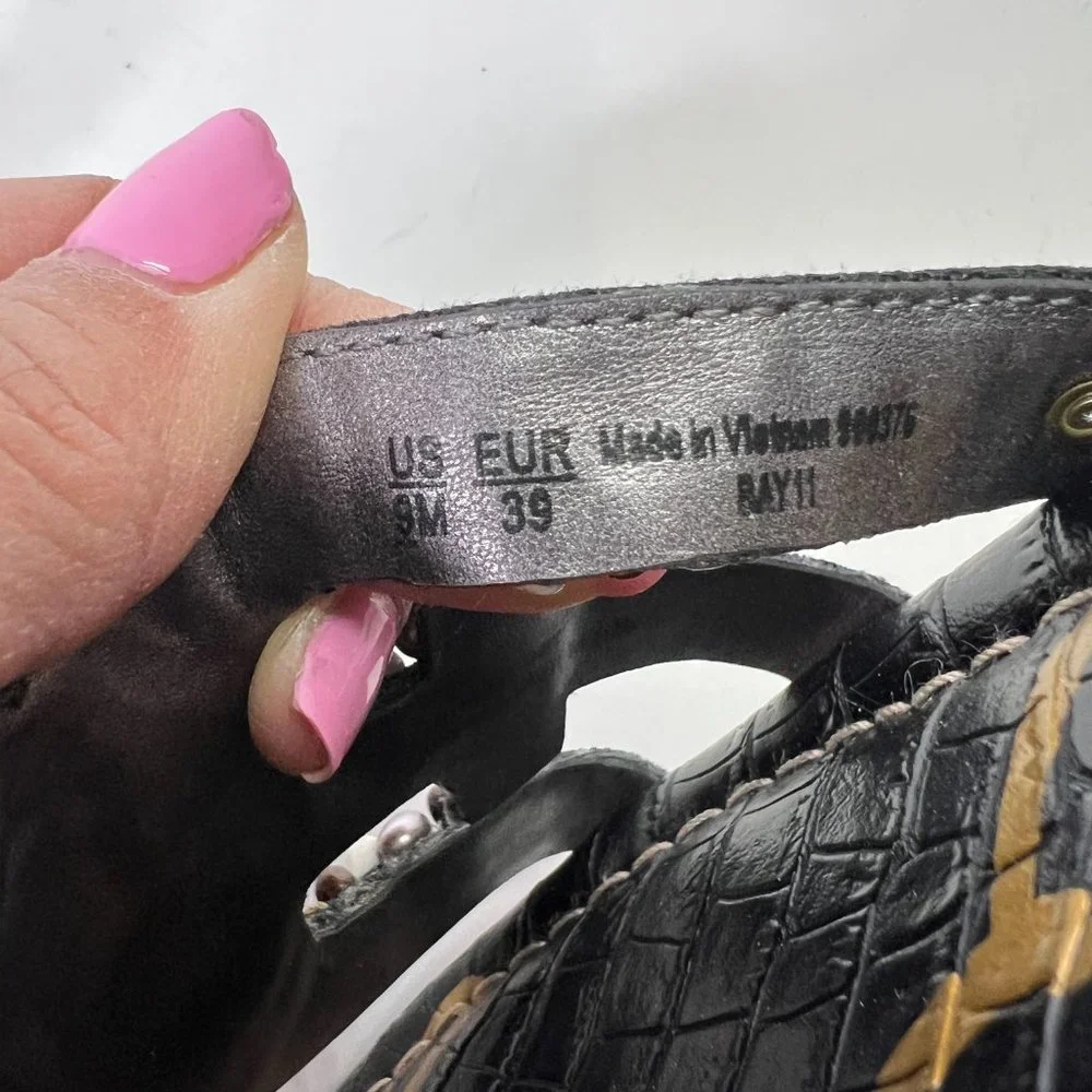 **SOLD**Sam Edelman Shell Embellished Slides Sandals Size 9 - Picture 6 of 6